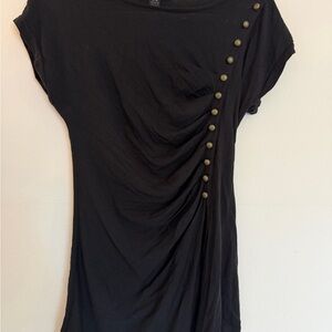 Forever 21 Black Dress with Button Detail